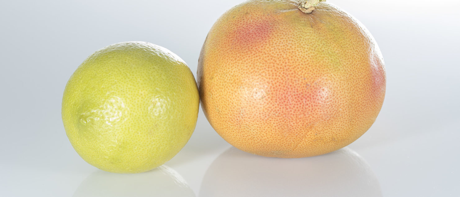 Fotografía de producto de limón y pomelo
