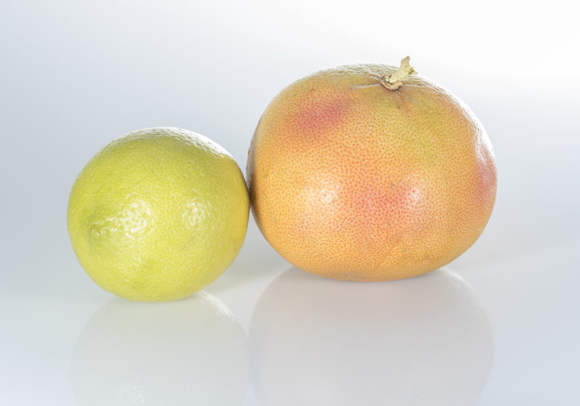 Fotografía de producto de limón y pomelo