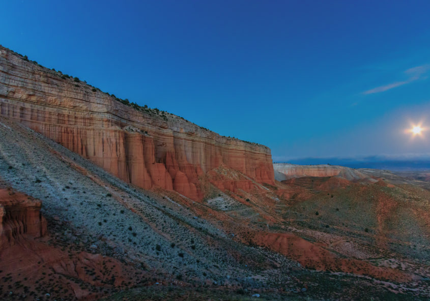 La rambla Barrachina de Teruel de noche